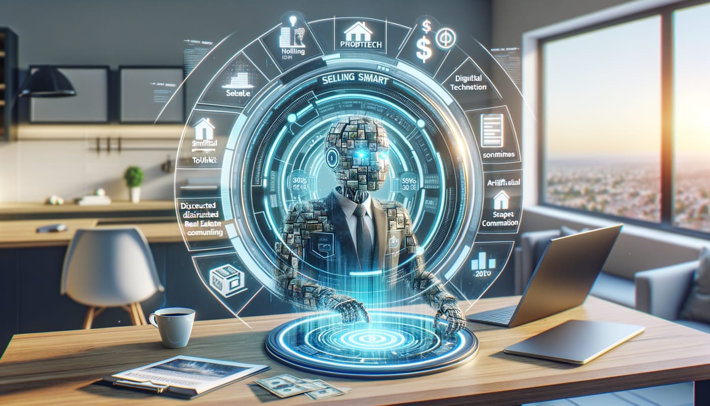 Photorealistic contextual image for: Selling Smart in 2025: AI, PropTech, and Discount Real Estate Commission Savings